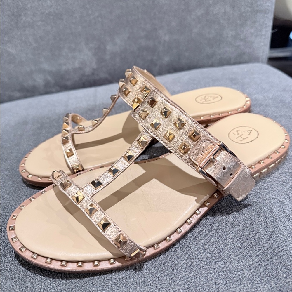 Ash Metallic Studded Sandals